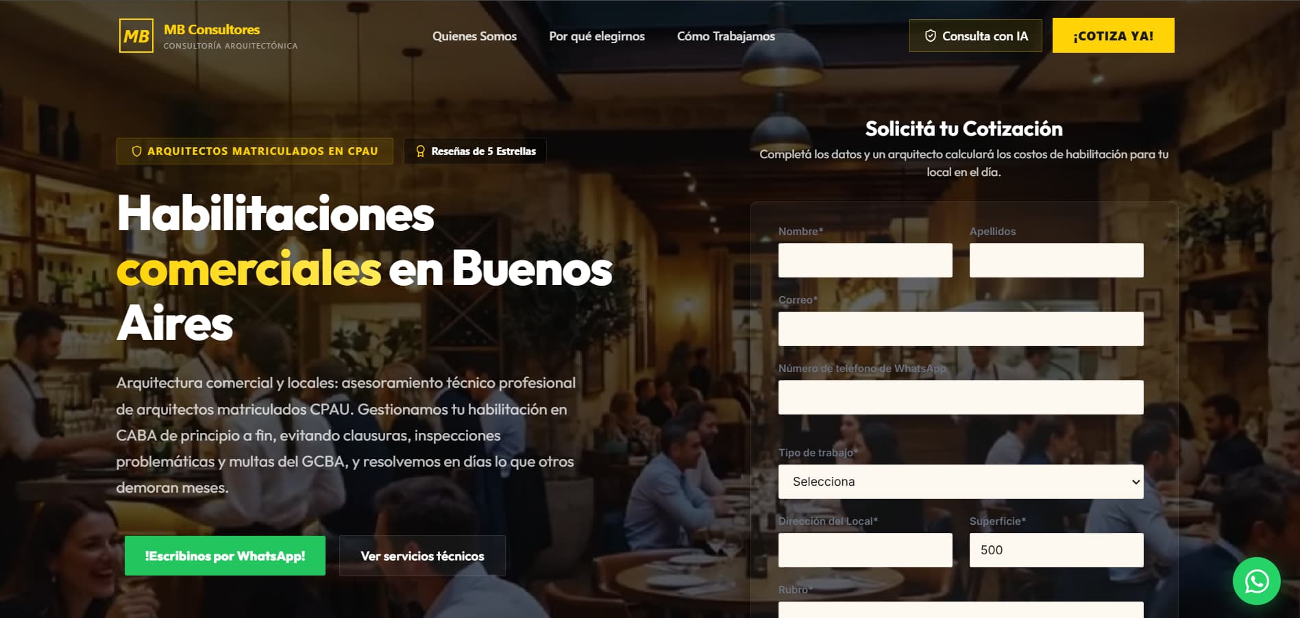 MB Arquitectura — Consulta de Factibilidad con IA